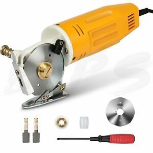 Electric Fabric Leather Cutting Machine Cloth Cutter Round Blade Scissors 60W