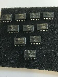 10 Stk. / 10 pcs, LM 748 Opterationsverstrker, 1-fach, National Semiconductors