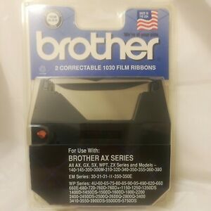 Brother Typewriter 1230 Black Correctable 1030 Film Ribbon  AX Series NEW SEALED