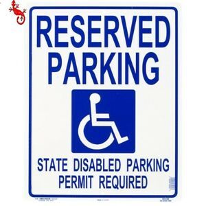 Handicapped Parking Sign 19-in x 15-in  durable, heavy duty plastic
