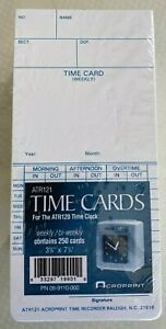 Package of new Acroprint Time Cards 250 count ATR121