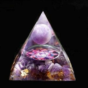 Handgemachte Orgonit Pyramide Amethyst Kristallkugel Amethyst mit Natur E4G8