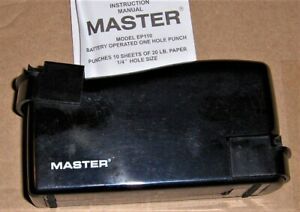 Master Ep110 Electric One-Hole Paper Punch, Plastic Card