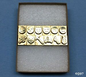 Howard Personalizer Type - Twelve 54pt. Brass Dies - Hot Foil Stamping Machine