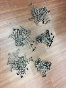 50 Slatwall 9&#034; Slat Wall Slot Board Hooks Shelving Sliding Slotwall Hook Used
