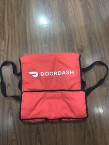 18x18 DoorDash Pizza Bag Insulated with Receipt Pouch Hook Loop Closure 5 Straps