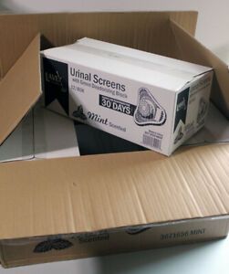 NEW Qty 72 Lavex Janitorial Urinal Screens with Mint Scented Block - 72/Case
