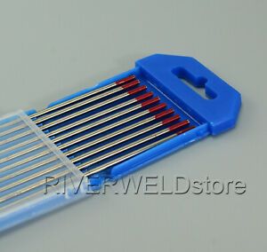 2 Percent Thoriated WT20 Red TIG Welding Tungsten Electrode 2.4mm x 175mm Pack o