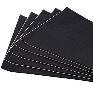 Black Rubber Sheet, 12 Inch Length X 8 Inch Width X 1/8 Inch Thickness Self Stic