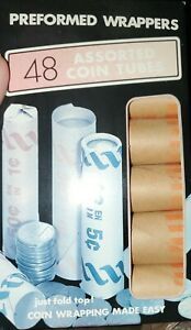 Magnif 4610 Preformed Coin Wrappers Assorted 48 Count