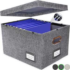 New and Improved Collapsible Hanging File Storage Organizer with Smooth Sliding