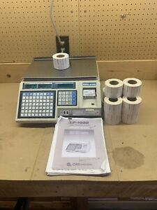 CAS LP1000NP Label Printing Scale - Used TESTED Working W/ Labels &amp; Instructions