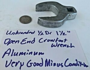 Unbranded 1/2&#034; Drive 1-1/2&#034; Open End Crowfoot Wrench - Aluminum Non Sparking