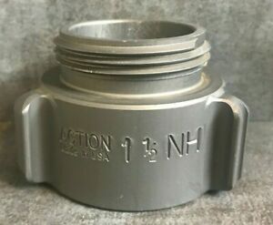 Aluminum Fire Hose Thread Adapter, 1.5&#034; M.NST(NH) x 1.5&#034; F.NPT Rocker Lug