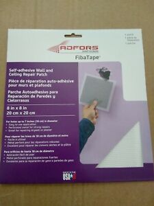 FibaTape 8in L x 8in W Fiberglass Mesh White Self Adhesive Wall Repair Patch