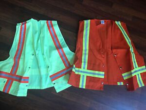 Safety Reflective Vest, Lot Of 2, New, XL