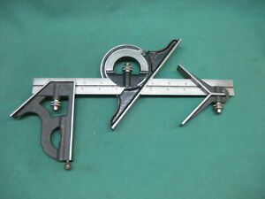 STARRETT FOUR PIECE 12&#034; COMBINATION SQUARE