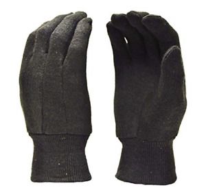 G &amp; F 4408 Heavy Weight 9OZ. Brown Jersey Work Gloves, Knit Wrist, Sold by Dozen
