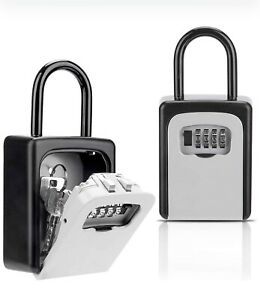 Key Lock Box, Combination Lockbox with Code for House Key Storage