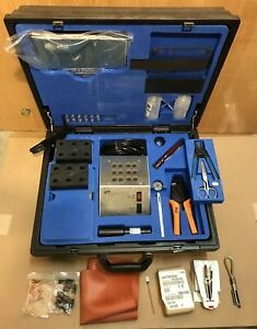 AT&amp;T Western Electric Fiber Optic Splicing Tool Kit ST Connectors w/ 200A Oven