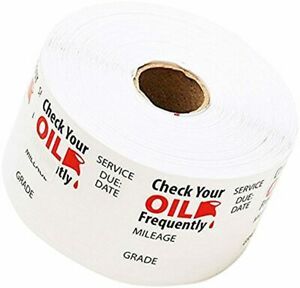 Parts Flix OCS-500 Clear 1.75&#034; x 1.75&#034; Premium Quality Oil Change Stickers Stati