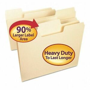 SMEAD 10401 Pressboard Folder Super Tab, Manila, PK50