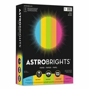 Neenah Paper Astrobrights Bright Assortment, Letter, 500/Ream, Each (WAU99608)