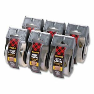 Scotch Box Lock Shipping Tape, 1.5&#034; Core, 1.88&#034; x 22.2 yds, 6/Pack (MMM1956)