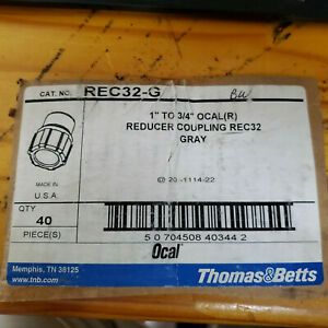 1 to 3/4 inch Ocal T and B Reducer Couplings Cat. # REC32-G New Surplus