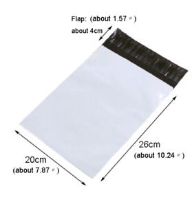 10pcs Waterproof Postal Shipping Bags Courier Envelope Light Gray Courier Bag