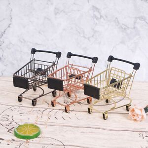 Mini Shopping Cart Trolley Home Office Sundries Storage Ornaments Children&#039;s TLO