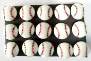Mini BASEBALL Sport Thumb Tacks - Set of 15 Handmade Decorative Push Pins