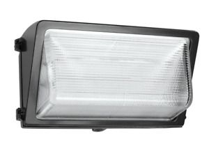 RAB WALLPACK 82W COOL 480V DIM LED W/ GLASS LENS - BRONZE