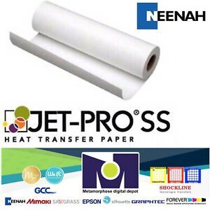 JET-PRO Soft Stretch - Inkjet Heat Transfer Paper Roll 17”x100’ Free Delivery