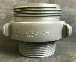 Aluminum Fire Hose Adapter, 3&#034; M.NST(NH) x 2 1/2&#034; M.NPT Rocker Lug