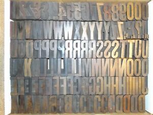 Printing Letterpress Printers Block Wood Type 2” Tall Narrow. Missing Q.