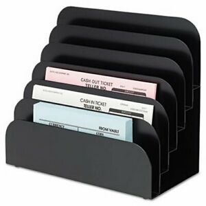 Mmf Industries Cashier Pad Rack, Steel, 6 Pocket, Black (MMF267060604)