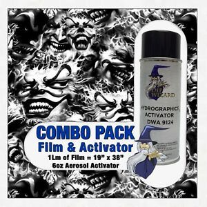 hydrographic film / activator Fun With Fire Clowns hydro dip dipping wizard