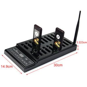 999 Channel Wireless Paging System With 20PCS Coaster Pagers For Food Shop Truck