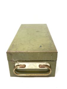 Vintage Art Steel Company Green Cashiers Cash Bank Lock Box Security Safe