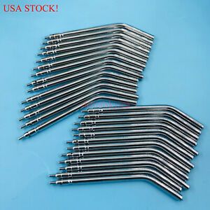 50* Dental Syringe Nozzles 3-in-1 Alloy Spray Tips Three Way Air Water Syringe