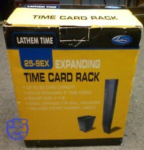Lathem Time Expanding Time Card Rack 25-9EX Model NEW 25 pockets w labels