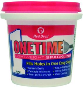 Red Devil 0542 ONETIME Lightweight Spackling, 1/2 Pint, 1/2 Pt., White