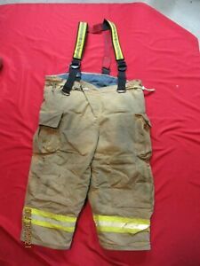 MFG. 2008 QUEST 54 X 27 Firefighter Turnout Bunker PANTS GEAR RESCUE  SUSPENDERS