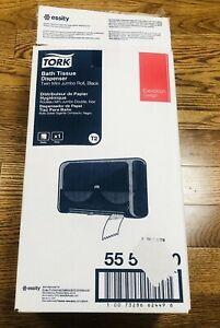 Tork Bath Tissue Dispenser Twin Mini Jumbo Roll Black 5555290 Elevation Design