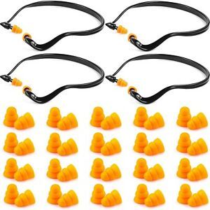 Banded Ear Plugs Hearing Bands Silicone Band Earplugs and Replacement Ear Bud...