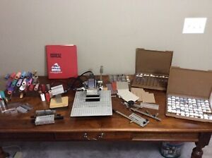 Howard Personalizer Model 150 Hot Foil Stamping Machine w/ Dies and Accessories