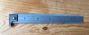 Starrett 6&#034; 6in Scale Rule C 604 R Tempered Steel Rigid USA Machinist Layout