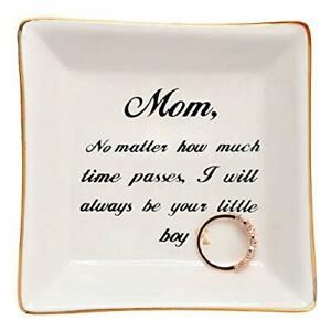 Mom Gifts from Son Ring Trinket Dish-Mom,No Matter How Much Mother and Son