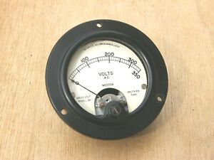 Vintage Panel Meter Weston Model 301  Volts AC 0-350
